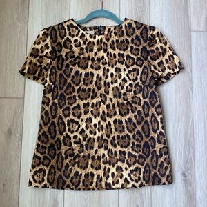 Michael Kors Collection Italy leopard cheetah print top